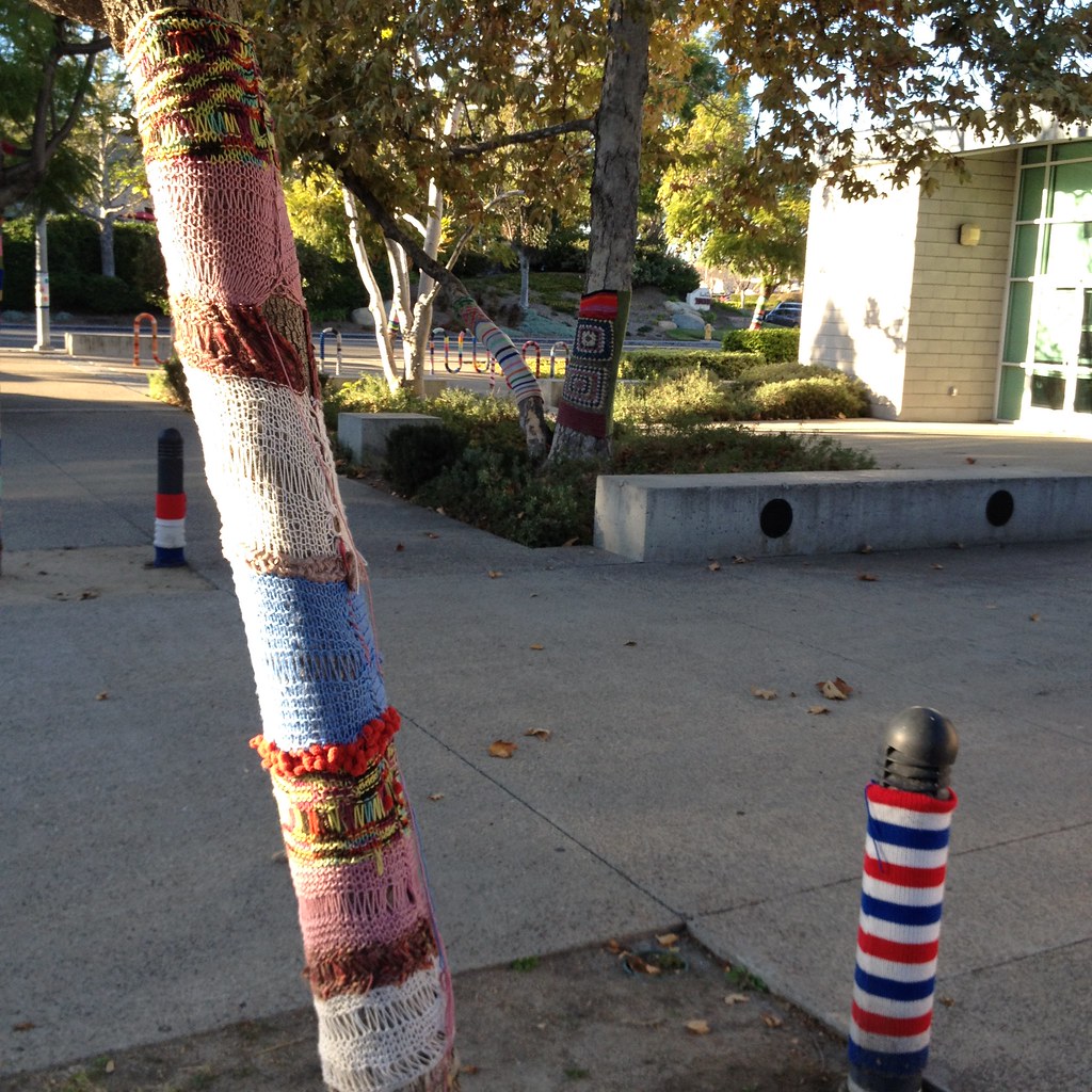Yarn Bombing at the Carmel Mountain Ranch Library Anna Day Flickr