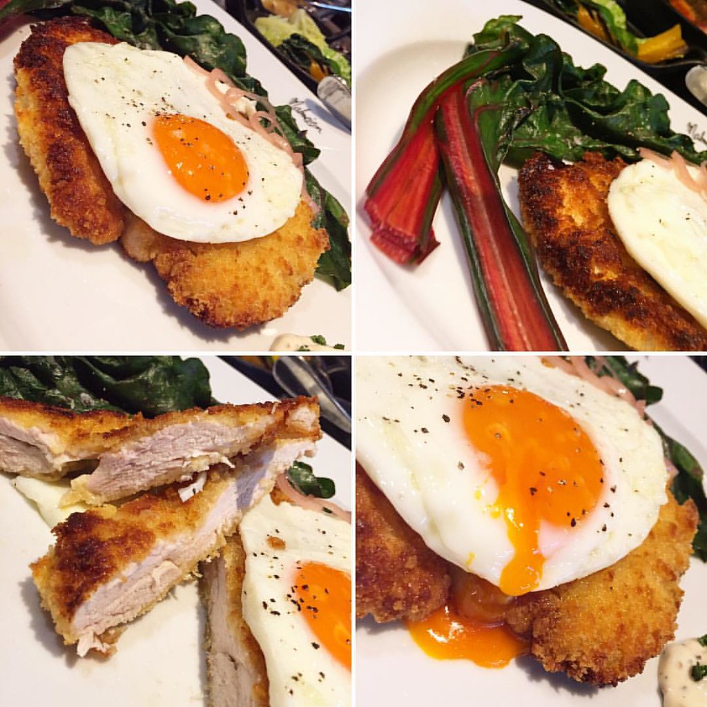 CHICKEN MILANESE Breaded chicken breast, Burford Brown fri… Flickr