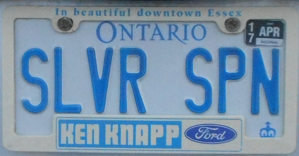 SLVR SPN Silver Spoon Vanity license plate, Ontario Flickr