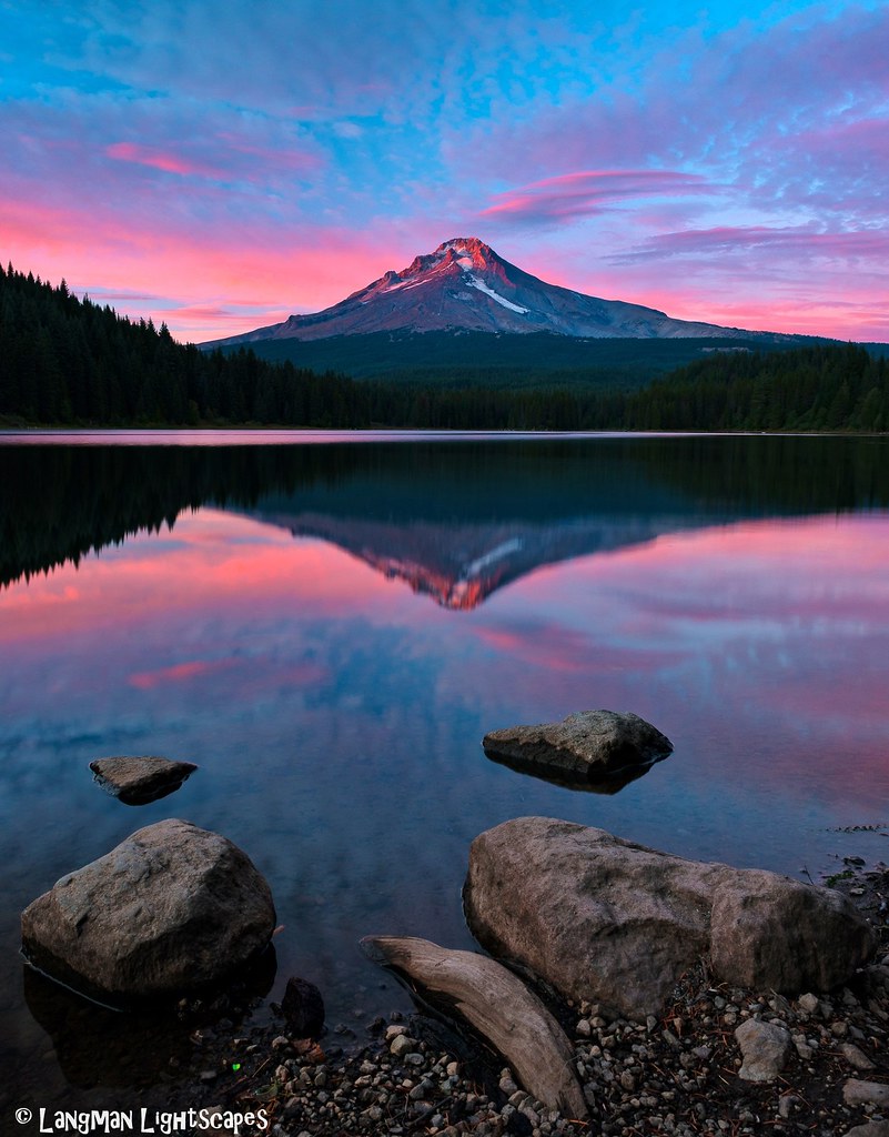 A "Trillium" Dollar lake reflection at Mt Hood, Oregon