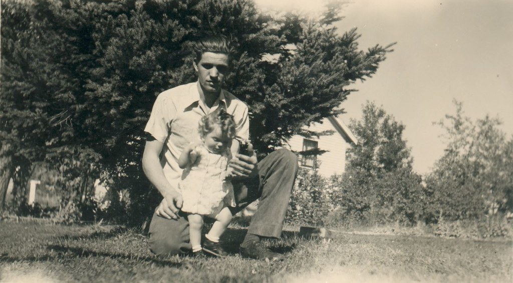 LeRoy and Linda Grandpa Roy holding his first daughter Lin… Shawn