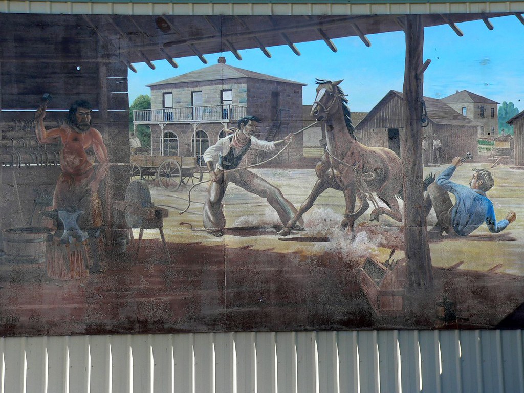 Oregon Trail Mural Detail in Vale Oregon 15 Murals feature… Flickr