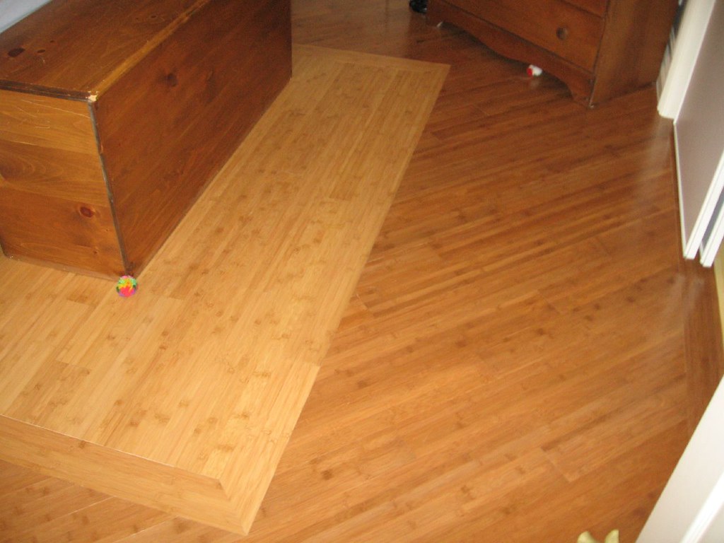 Contrasting Inlay in Bamboo floor bedroom Jennifer Peters Flickr