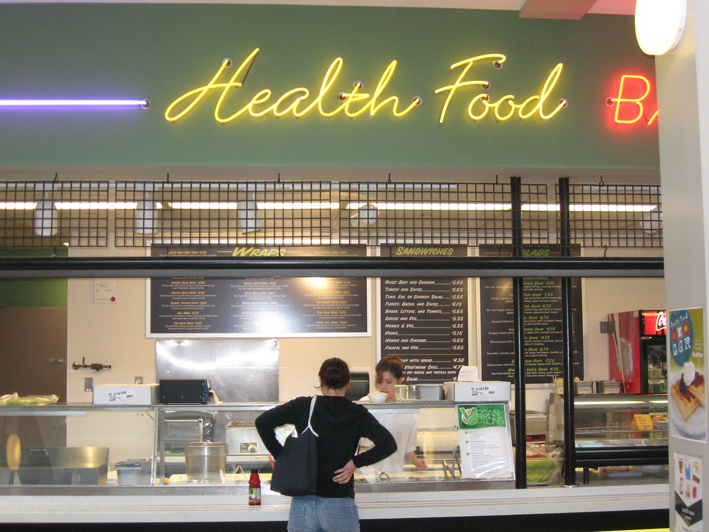 health food bar menu options include sandwhiches and wraps… Geoff