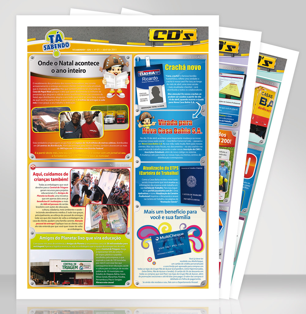 Jornal Interno "Tá Sabendo? CD's" Casas Bahia Projeto de… Flickr