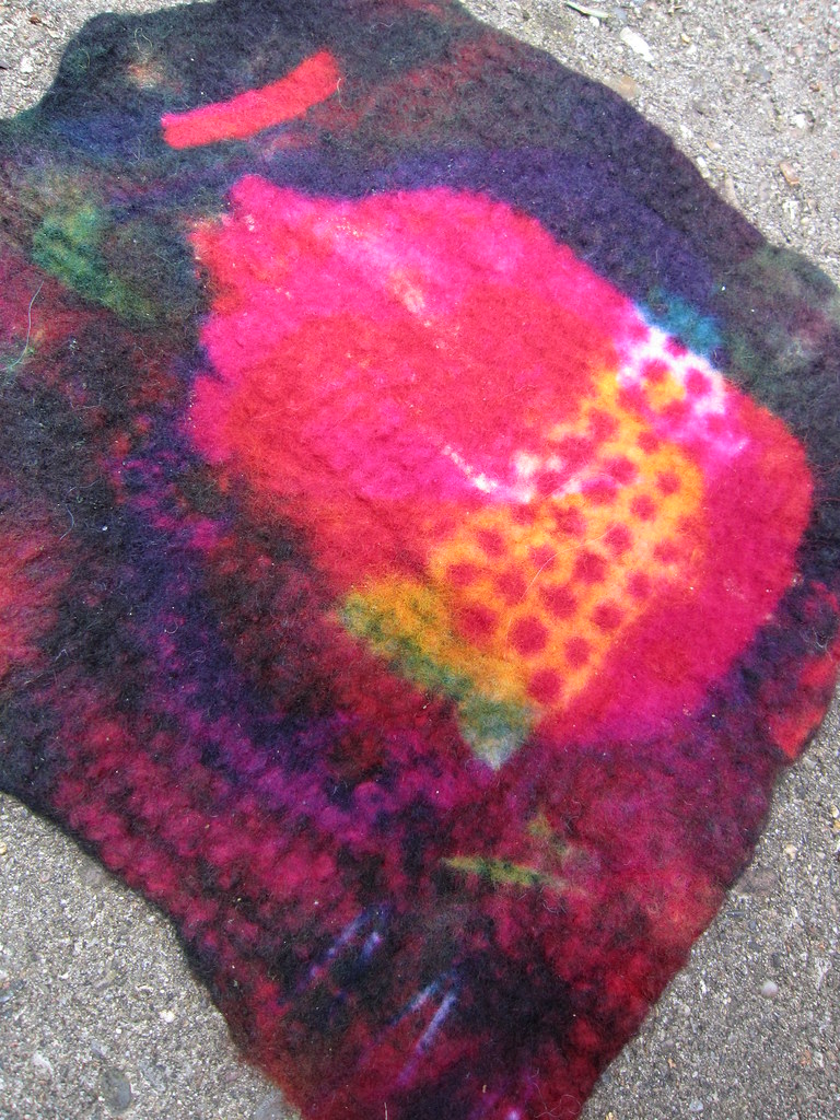 resist dyeing resist dyed in three alternate dyepots; yell… Flickr