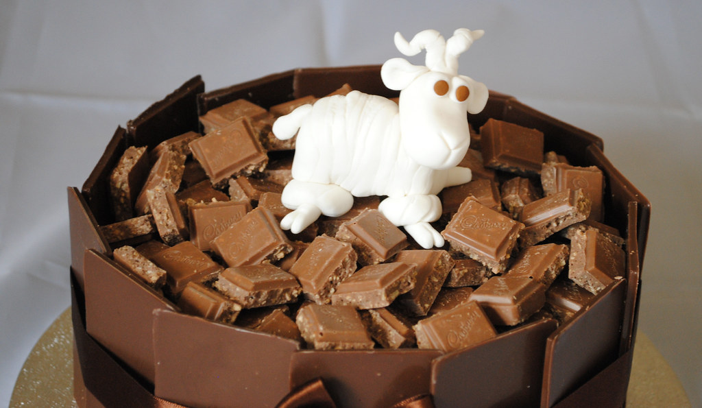 Goat cake with chocolate shards Megan Cundy Flickr