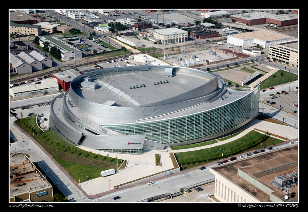 BOK Center, Tulsa Aerial of BOK Center in Downtown Tulsa O… Bill