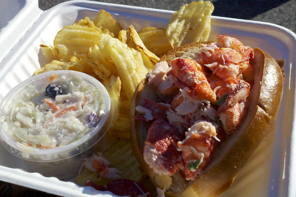 Maine lobster roll from Shack Mobile At Edgewood Eats. queenkv Flickr