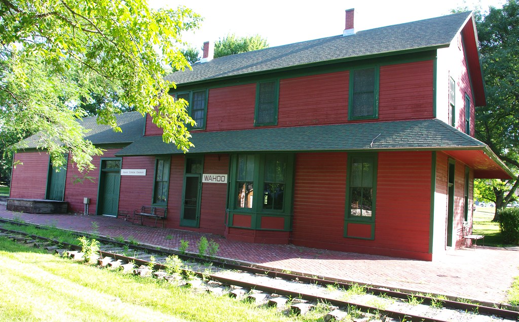 Wahoo, NE train station Built by the Burlington Route in 1… Flickr