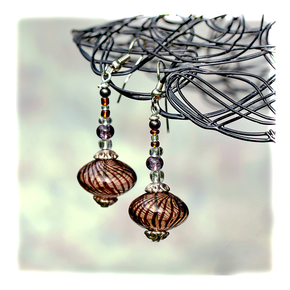 Charming Dangle Made from hollow hand BLOWN GLASS bead, Cz… Flickr