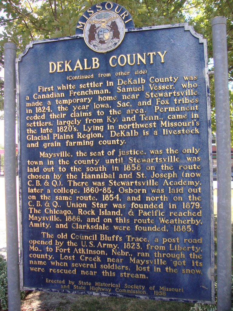 DeKalb County Marker (Maysville, Missouri) Located on the … Flickr