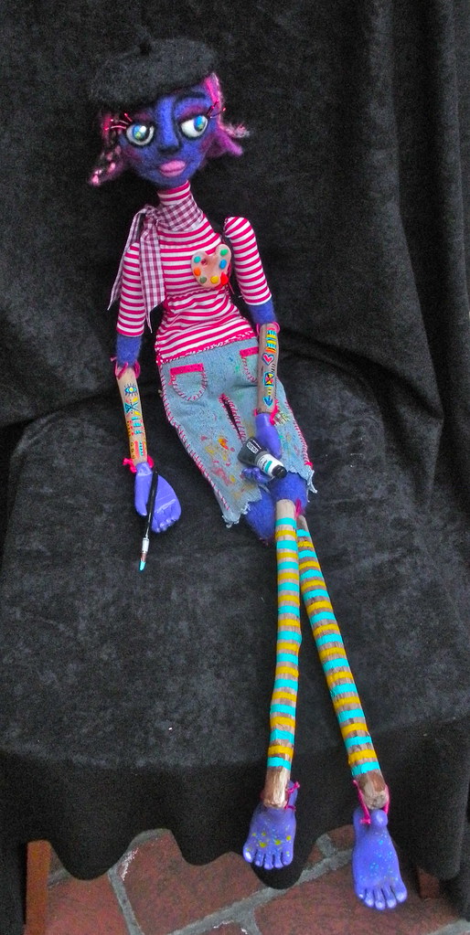 Violet The Patron Saint of Paint Mixed Media Doll, paint… Flickr