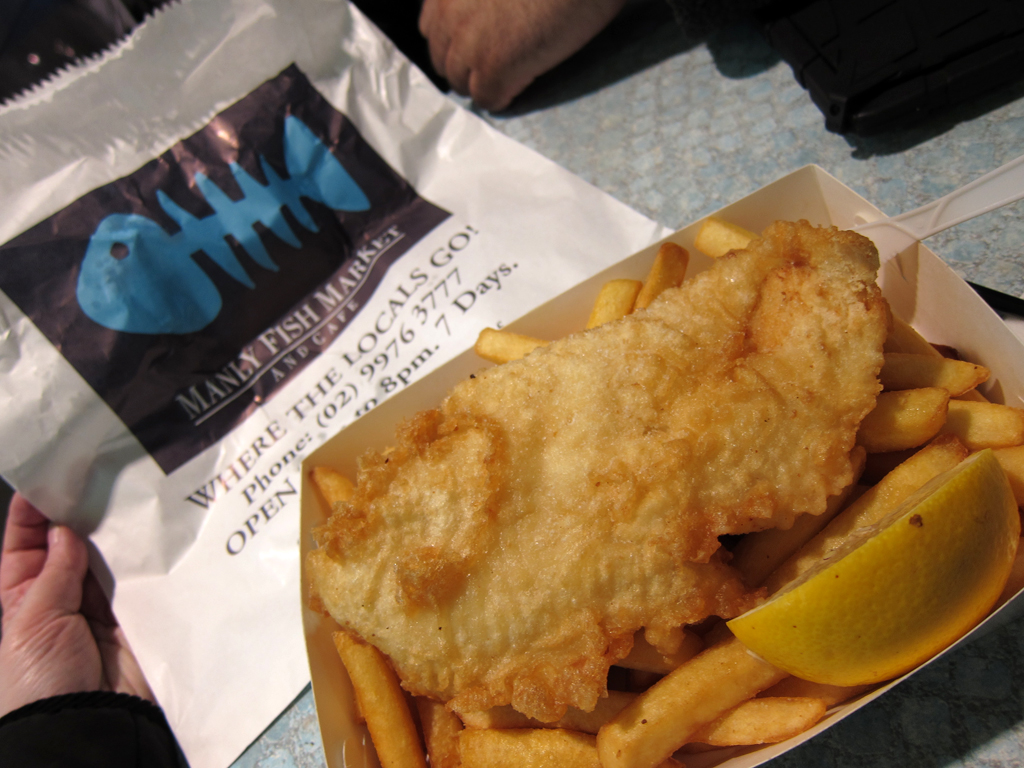 Fish and Chips At the Manly Fish Market Rachel Lovinger Flickr