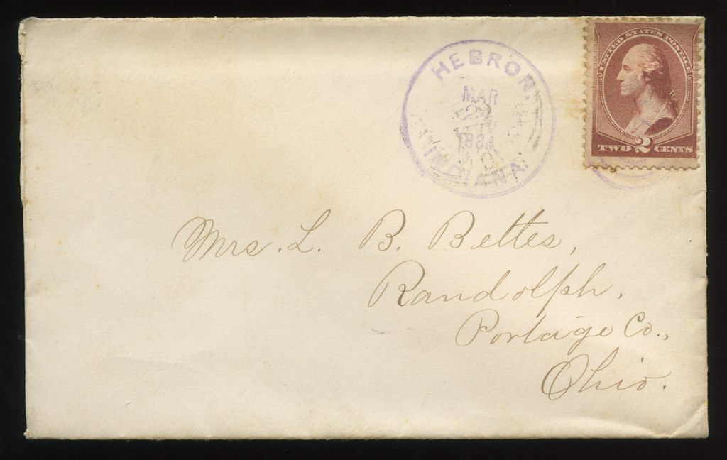 Hebron, Indiana, March 24, 1884 Postal Cover Postal Date… Flickr