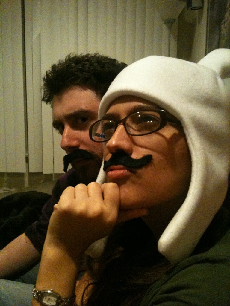 Testing out fake mustaches on FezFriday. Drew Coombs Flickr