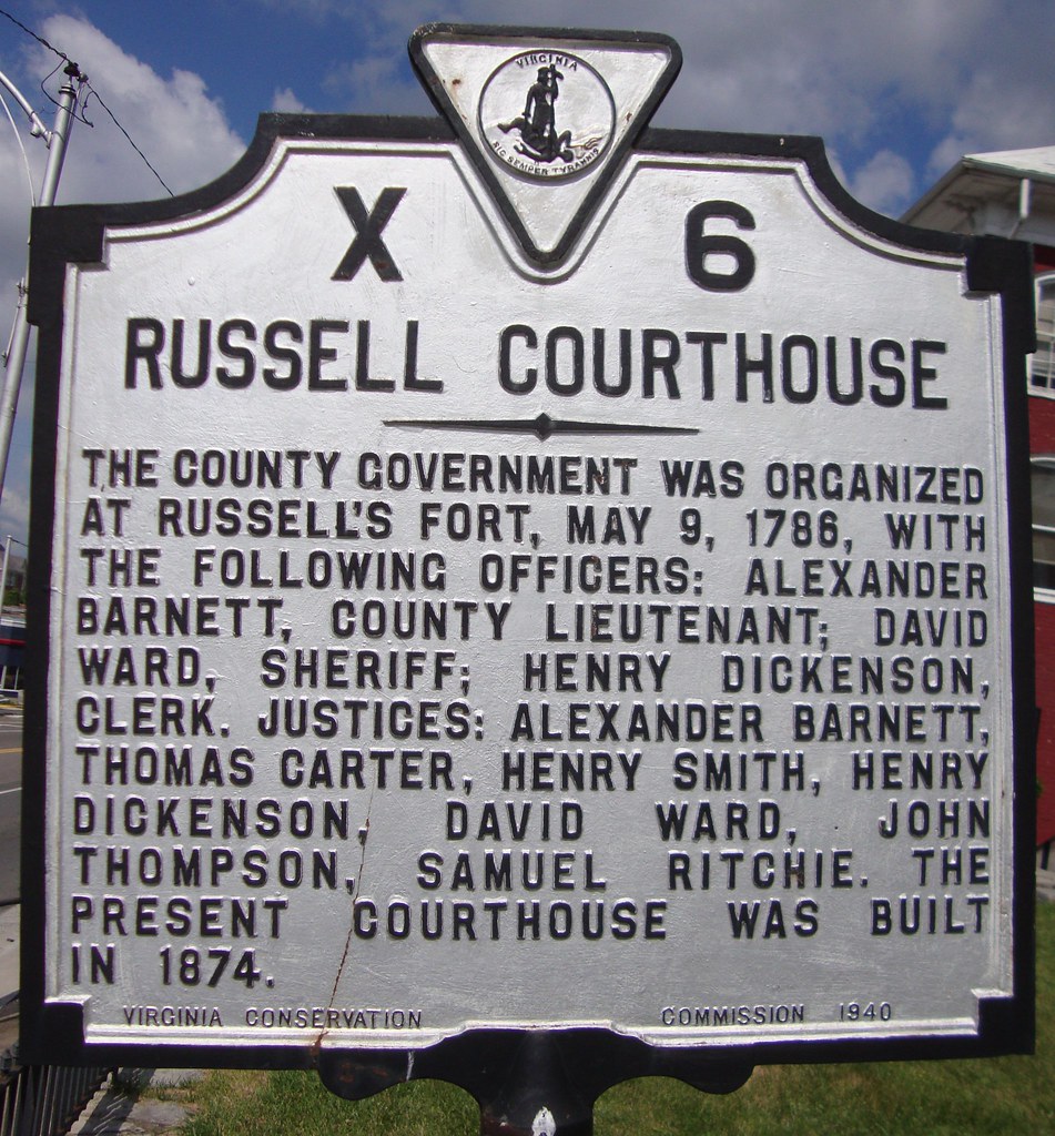 Russell County Courthouse Marker (Lebanon, Virginia) Flickr