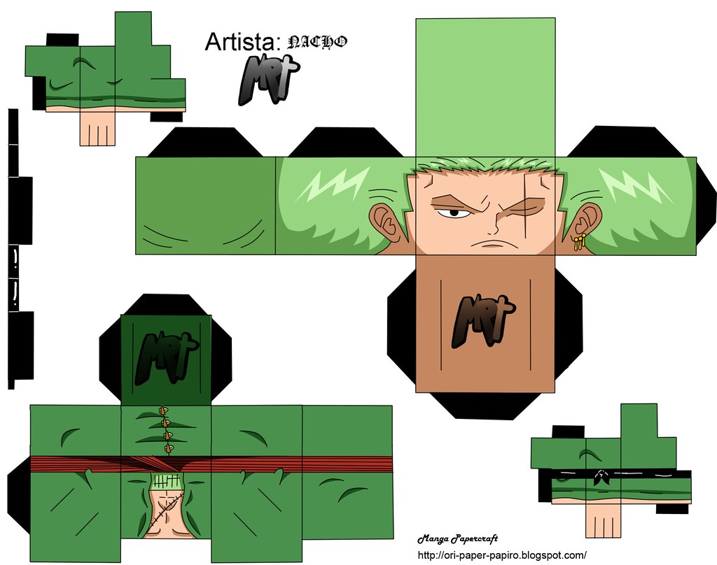 roronoa zoro 2 años despues 1 Manga Papercraft Flickr