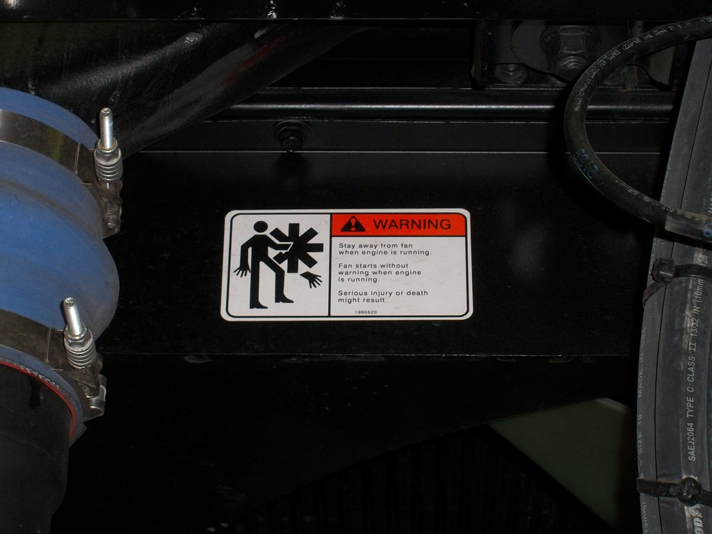 Warning Label Warning Label for an automatic fan start. Th… Flickr