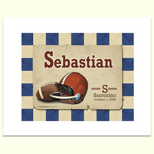 Vintage Football Wall Art Blue Lisa Kennedy Flickr
