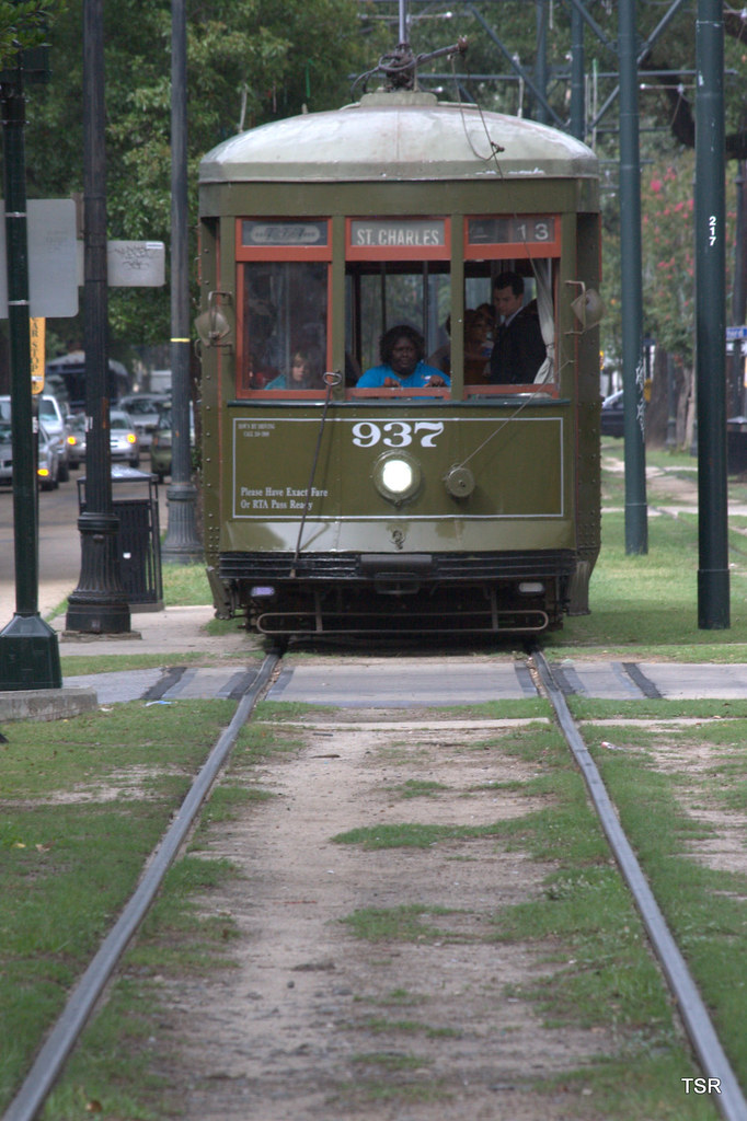 New Orleans Streetcar in Garden District Tom Roche Flickr