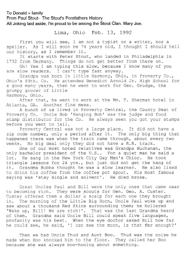 History of the Stouts in America Flickr