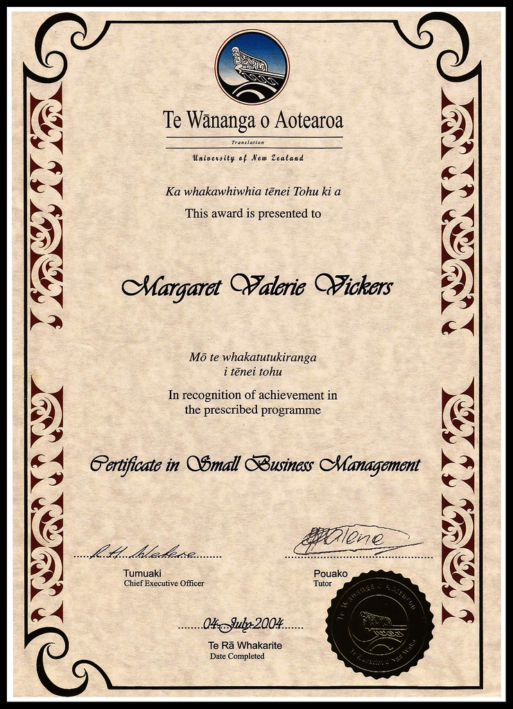 Certificate in Small Business Management from the Te Wanan… Flickr