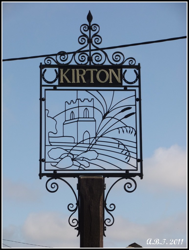 Kirton Village Sign Made at the in Kirton Alan B Thompson