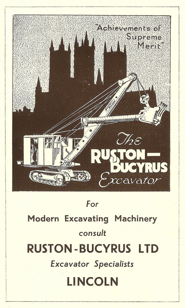 The RustonBucyrus Excavator, Lincoln, advert 1937 Flickr