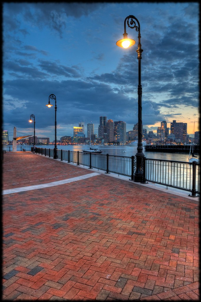 East Boston, Piers Park lights Stas B Flickr