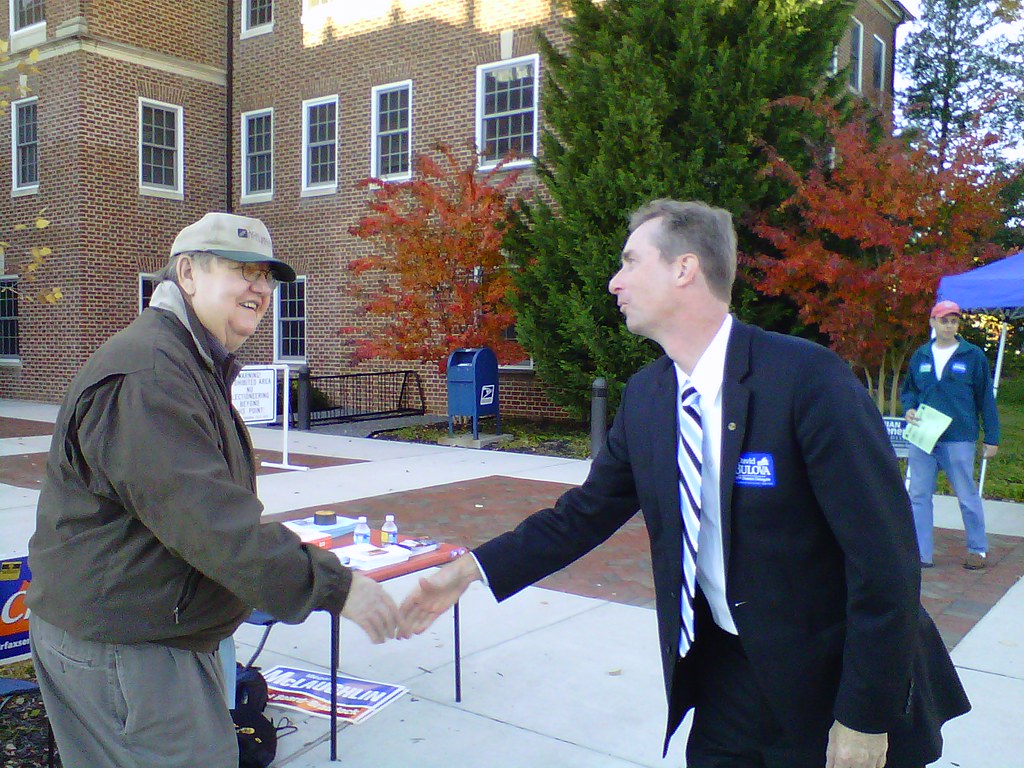 Fairfax City Hall Greeting voters at Fairfax City Hall David Bulova