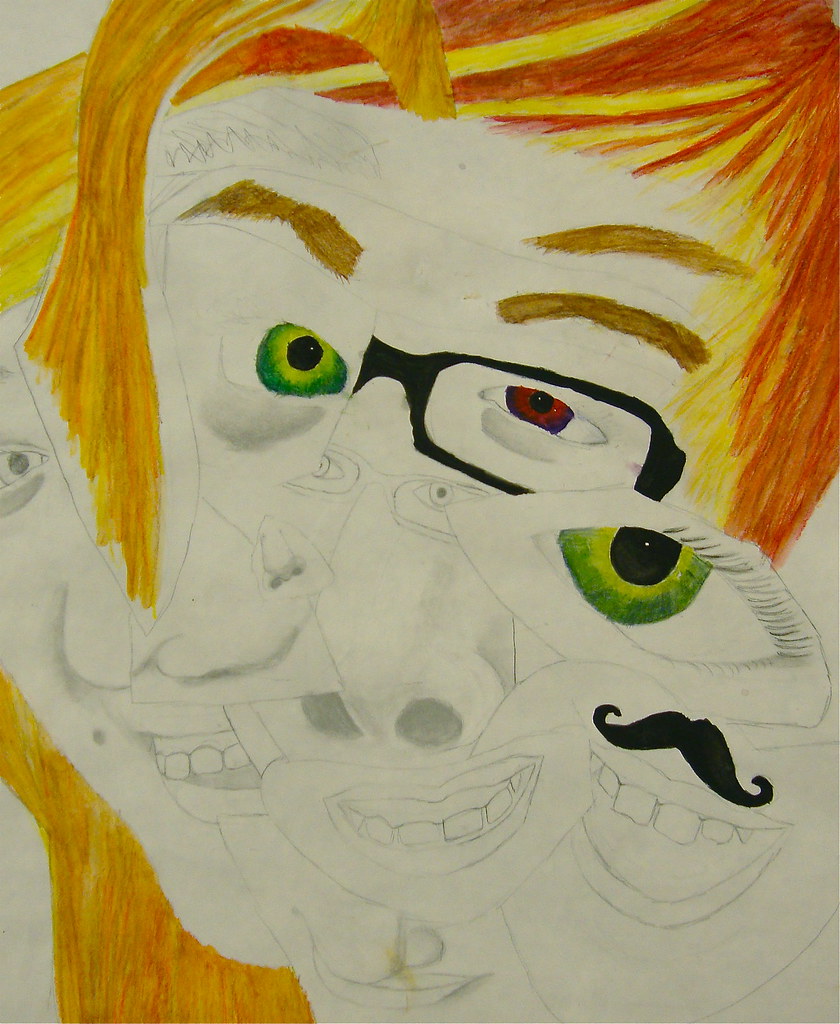 Cubist Self-Portrait | Advanced Drawing students explored Cu… | Flickr
