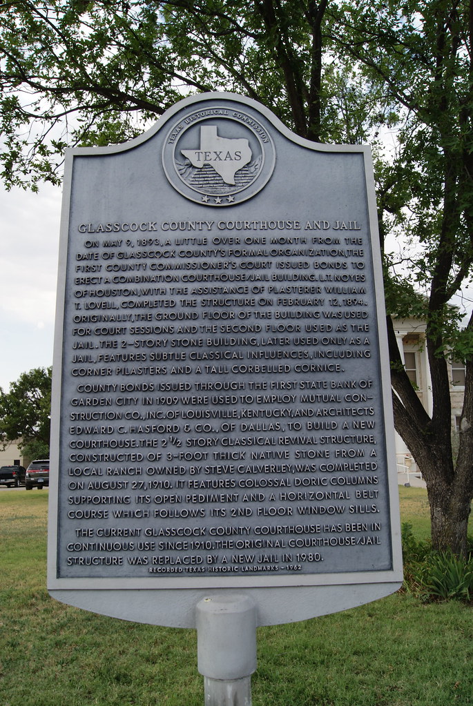 Glasscock County Courthouse and Jail On May 9, 1893, a lit… Flickr