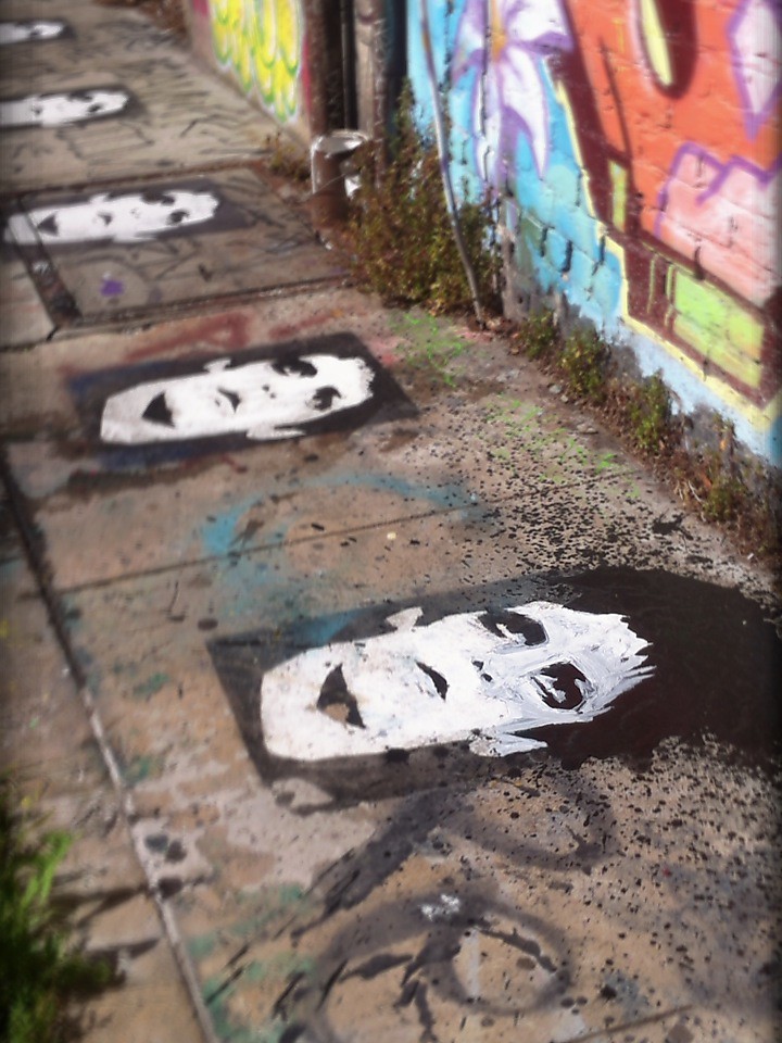 Lou Reed stencil art Seen in an alley near 24th BART st Doctor