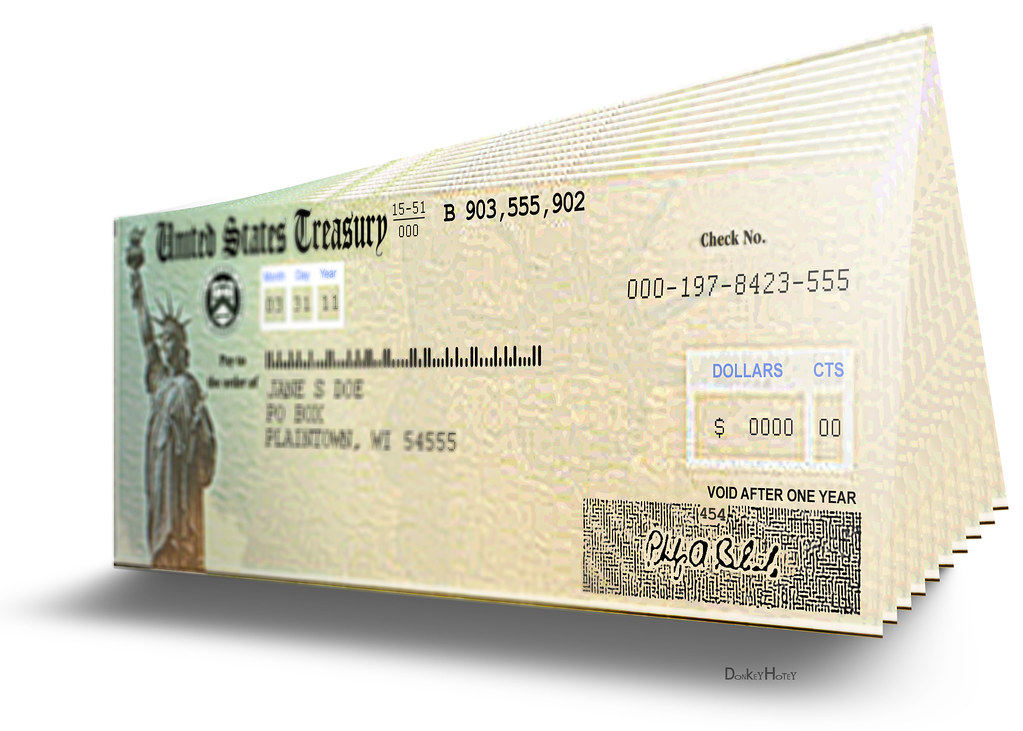 US Treasury Checks 3D Illustration United States Treasur… Flickr