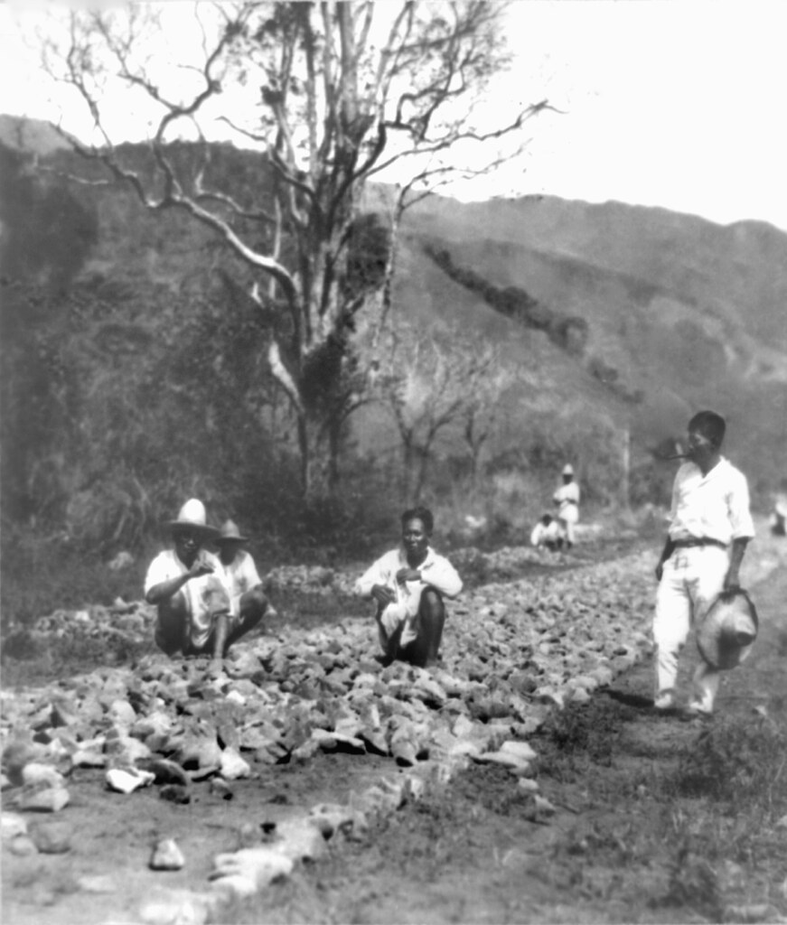 Igorots building a road on a mountain in the wilderness, L… Flickr