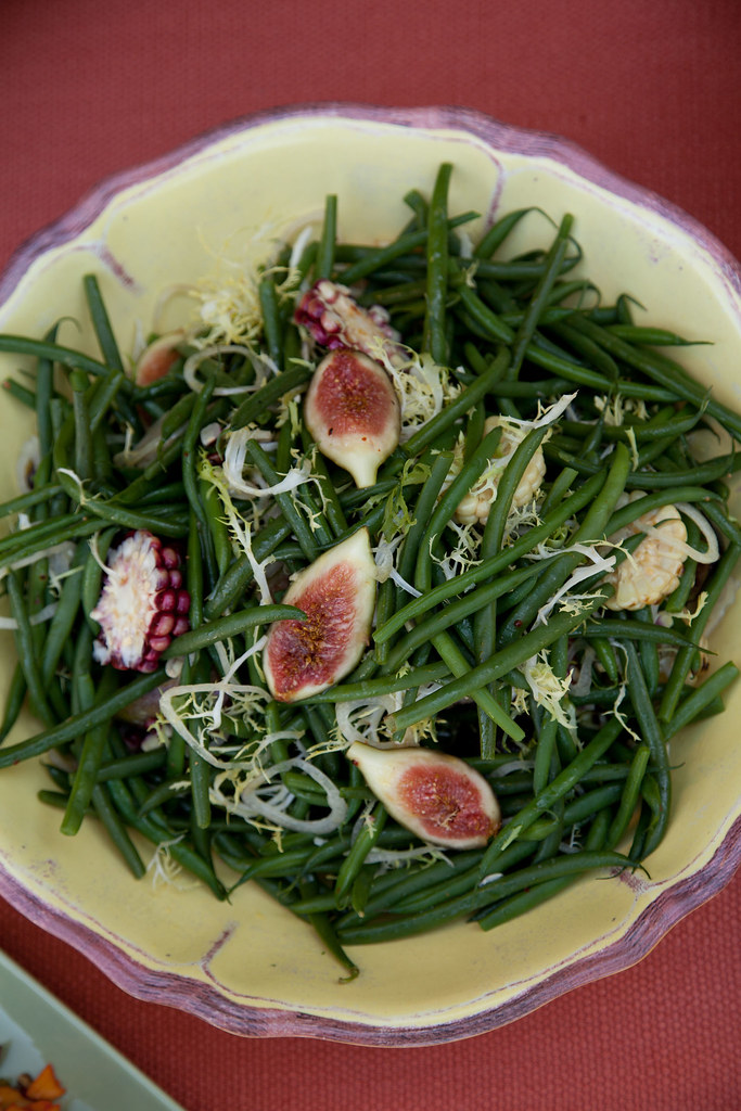 Harvest lunch fig and haricots verts salad Jordan Vineyard & Winery