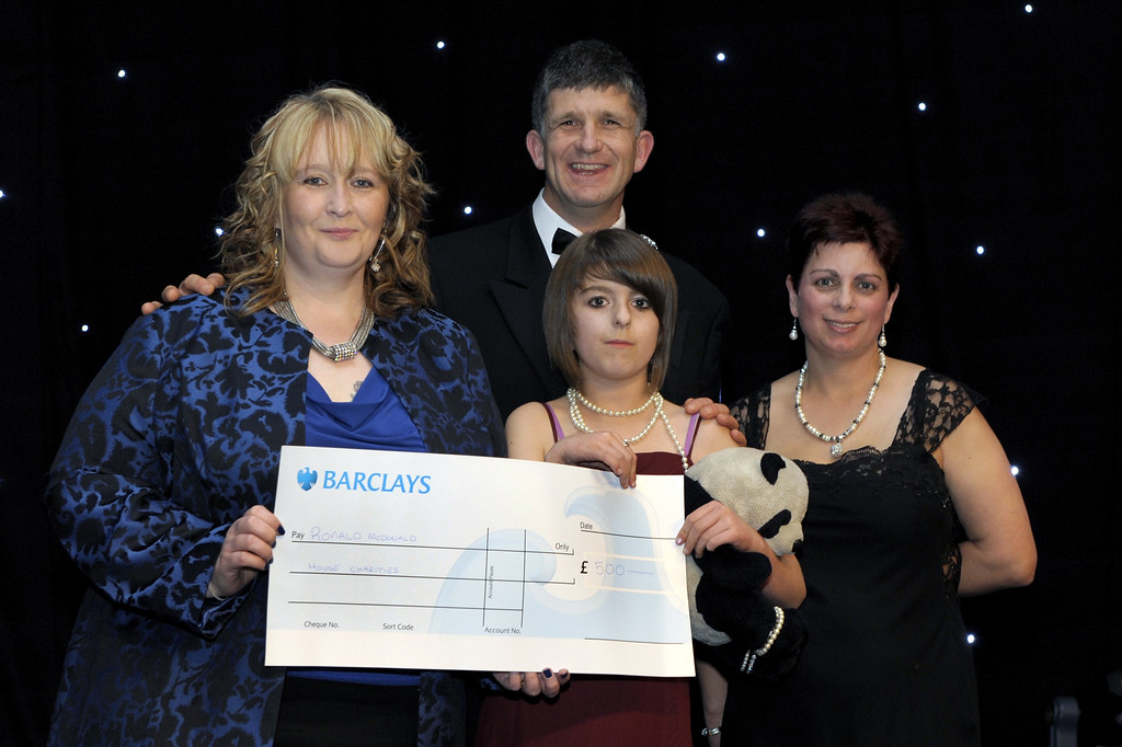 Libby Aston with the Oakey family Ronald McDonald House Charities UK