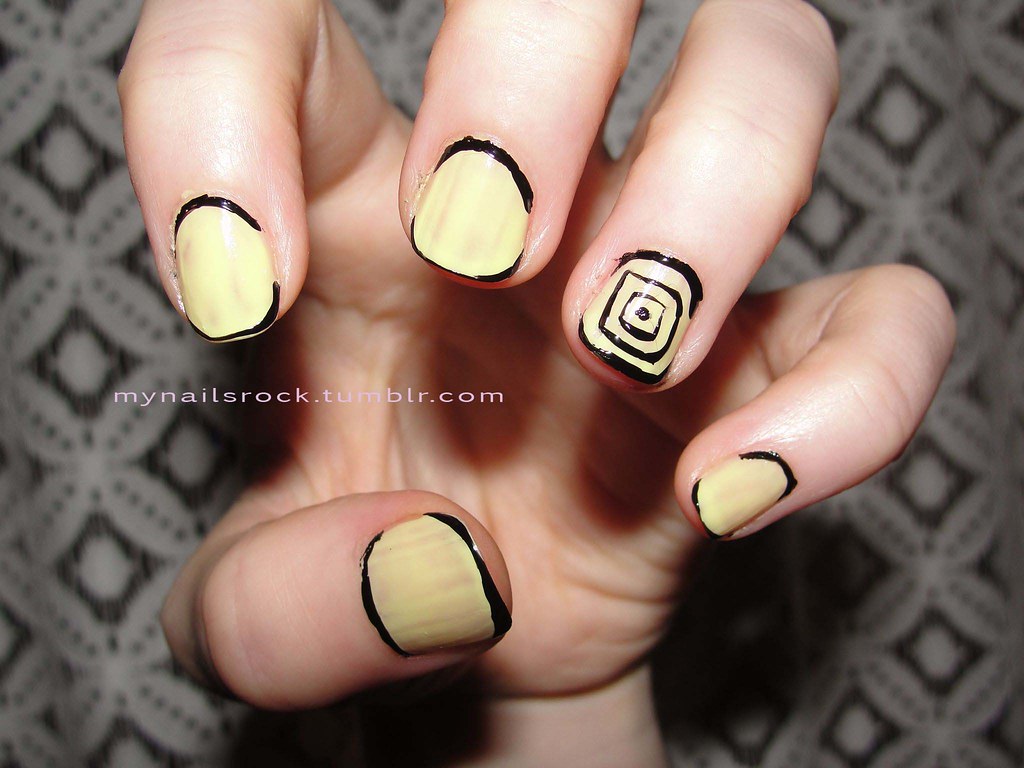 black outline nail art black outline nail art. more at myn… Flickr