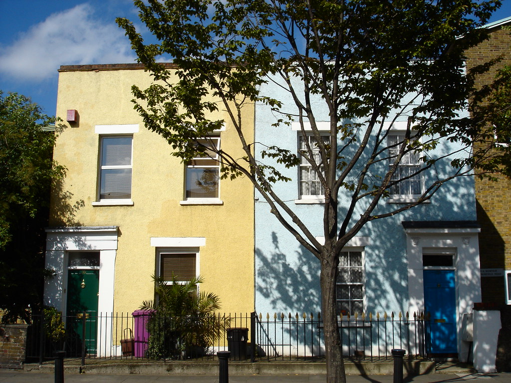 Colourful Houses Fairfield Road, Bow, London E3. Julian Walker Flickr