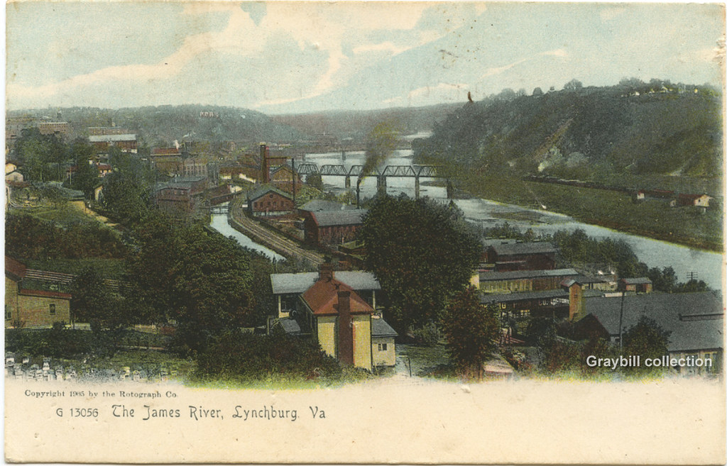 Lynchburg Virginia post card view of James River Flickr