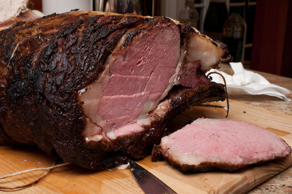 Prime Rib Roast Smoked for 4 hours 225. I should've used… Flickr