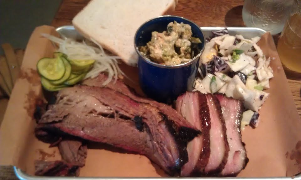 Cait's Plate Beef Brisket and Pork Belly, with a side of C… Flickr