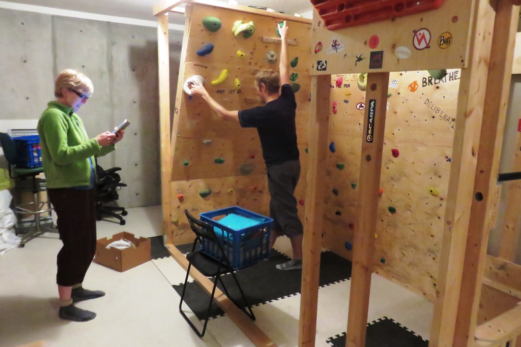 day in Squamish.. 'climbing gym' in Suzanne's garage.. Flickr