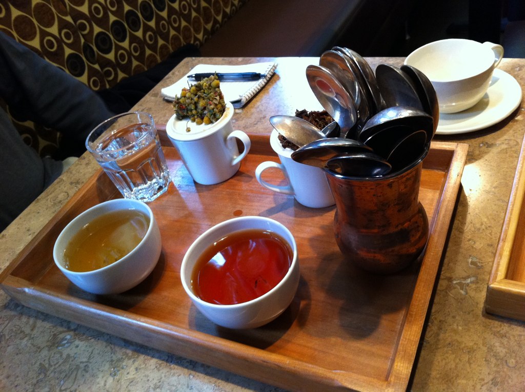 Tasting some teas at Smith Teamaker Portland Tea