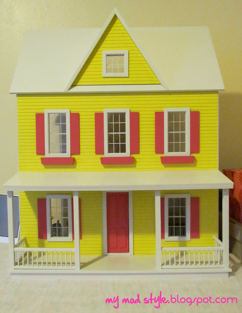 Dollhouse Painted Exterior Blogged at My Mod Style Flickr