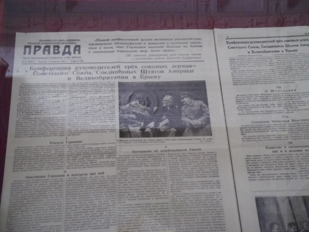 DSCF2891 Yalta Conference Russian newspaper report David Denny