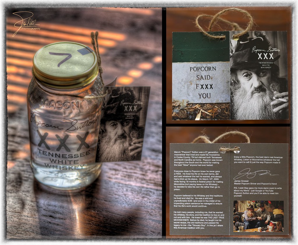 XXX Popcorn Sutton's XXX, Tennessee White Whiskey "Marvin … Flickr