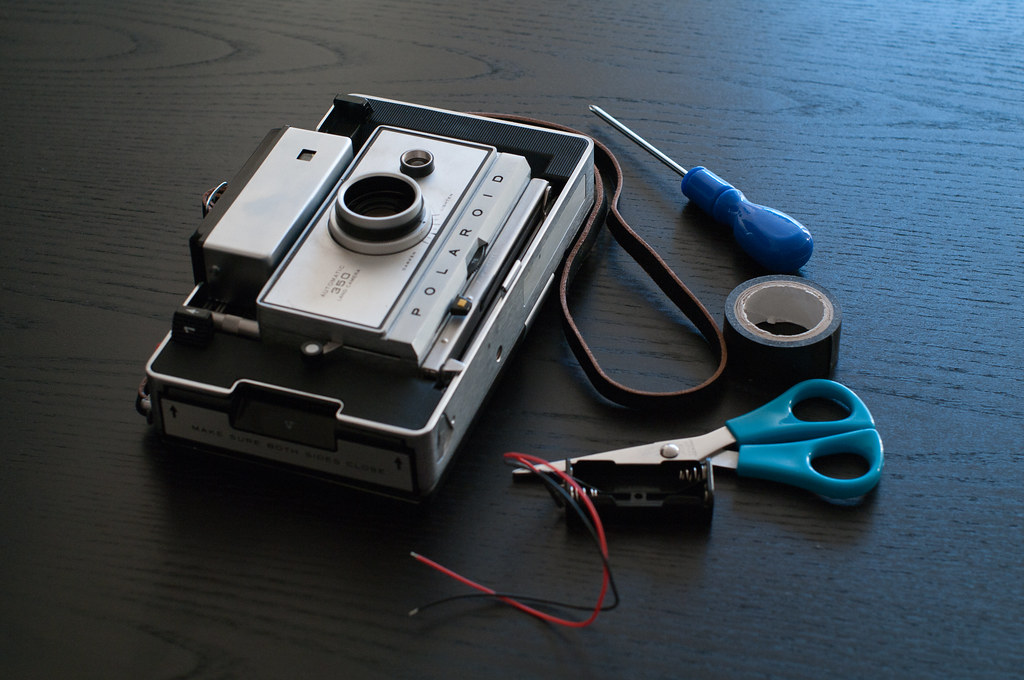 Polaroid 350 AAA battery conversion 2 Here you can see all… Flickr