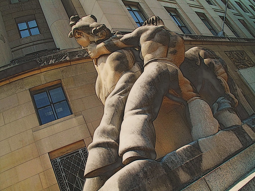MAN CONTROLLING TRADE By sculptor Michael Lantz. From 1942… Flickr